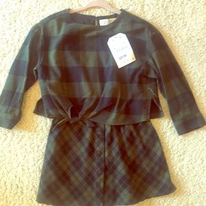 Zara Girls checkered Dress